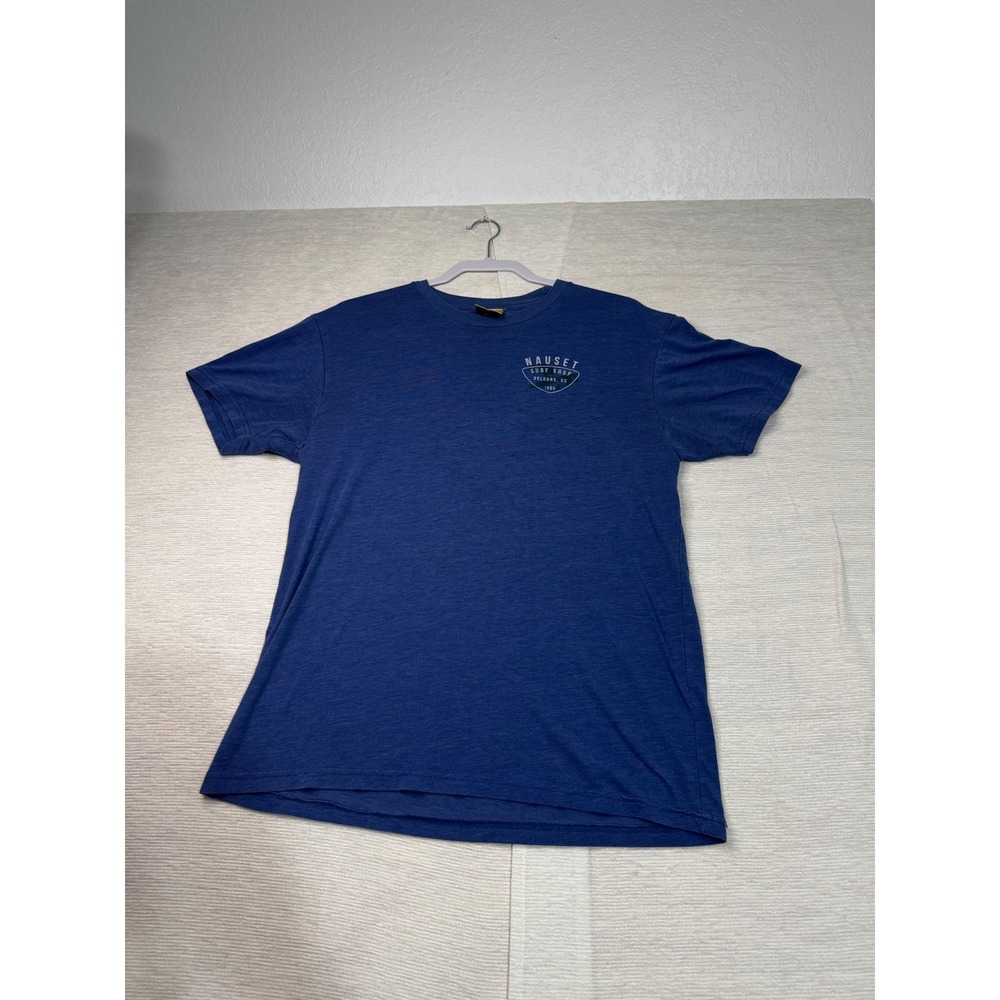 Nauset Surf Shop Orleans CC Mens Blue Graphic T-Shirt Large Short Sleeve L